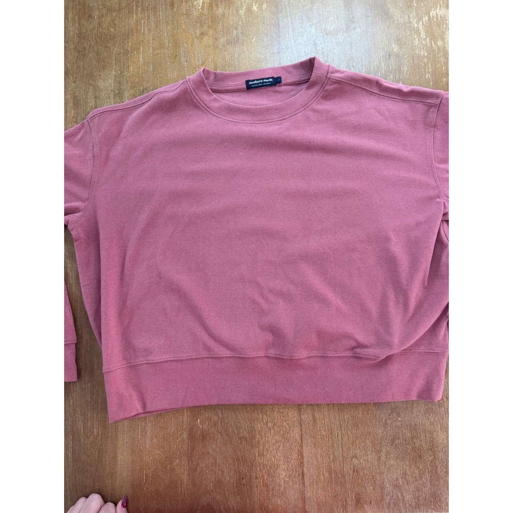 Southern Marsh Womens Small Pink Crewneck Sweatshirt Pullover Relaxed WXDJ1454